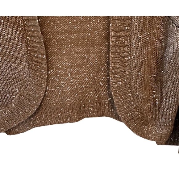 Ny Collection Womens Sequin Open Front Cardigan XL Polyester & Acrylic - Picture 8 of 10